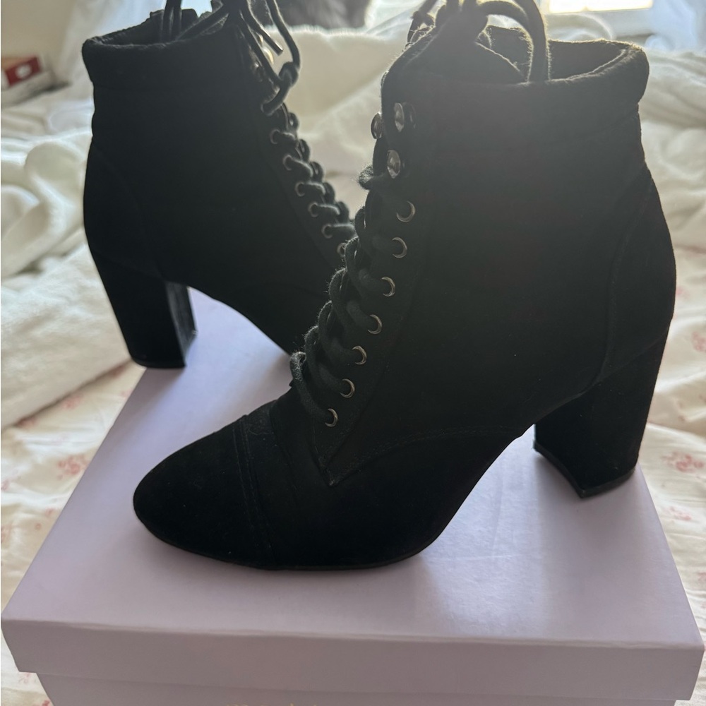 Madden Girl Black Lace Up Boots